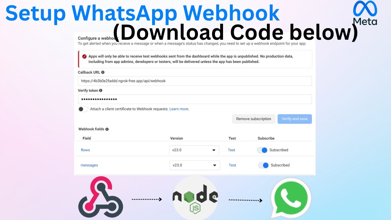 How to Set Up Webhook Verification in WhatsApp Cloud API | Meta | WhatsApp | Business Starter Code