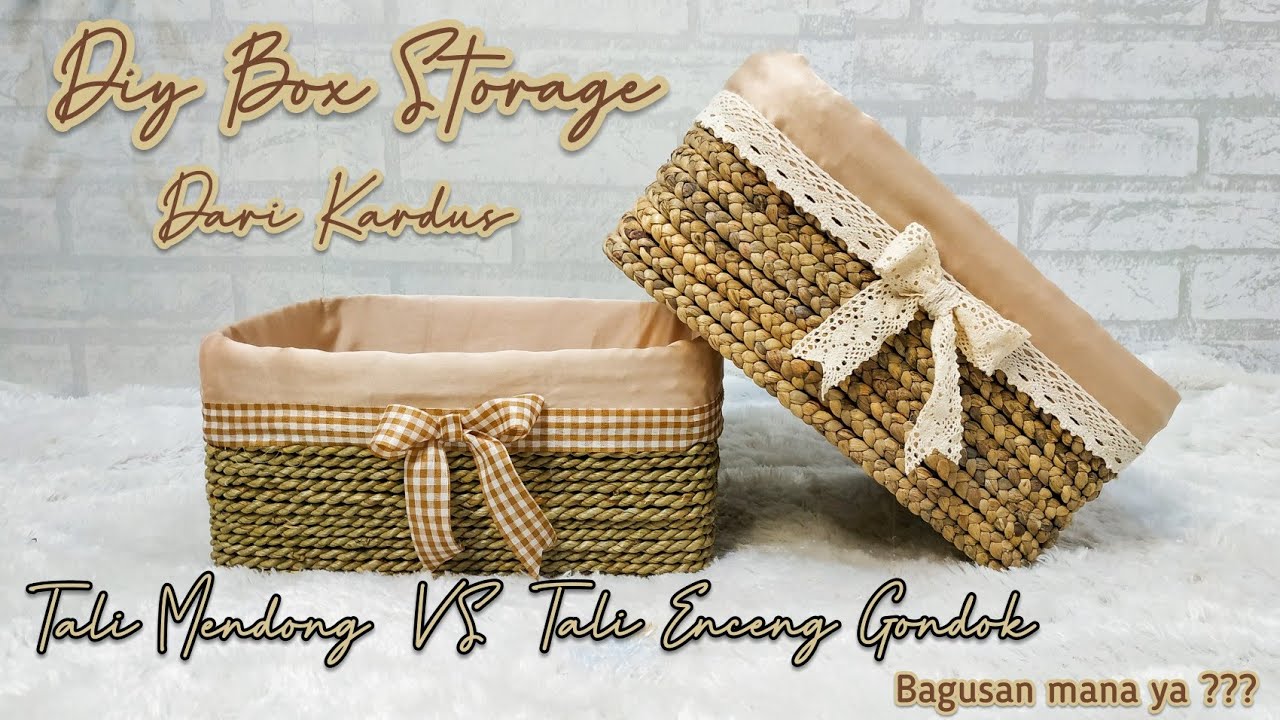 DIY ROOM DECOR #2 | BOX STORAGE dari Tali Mendong dan Tali Enceng Gondok