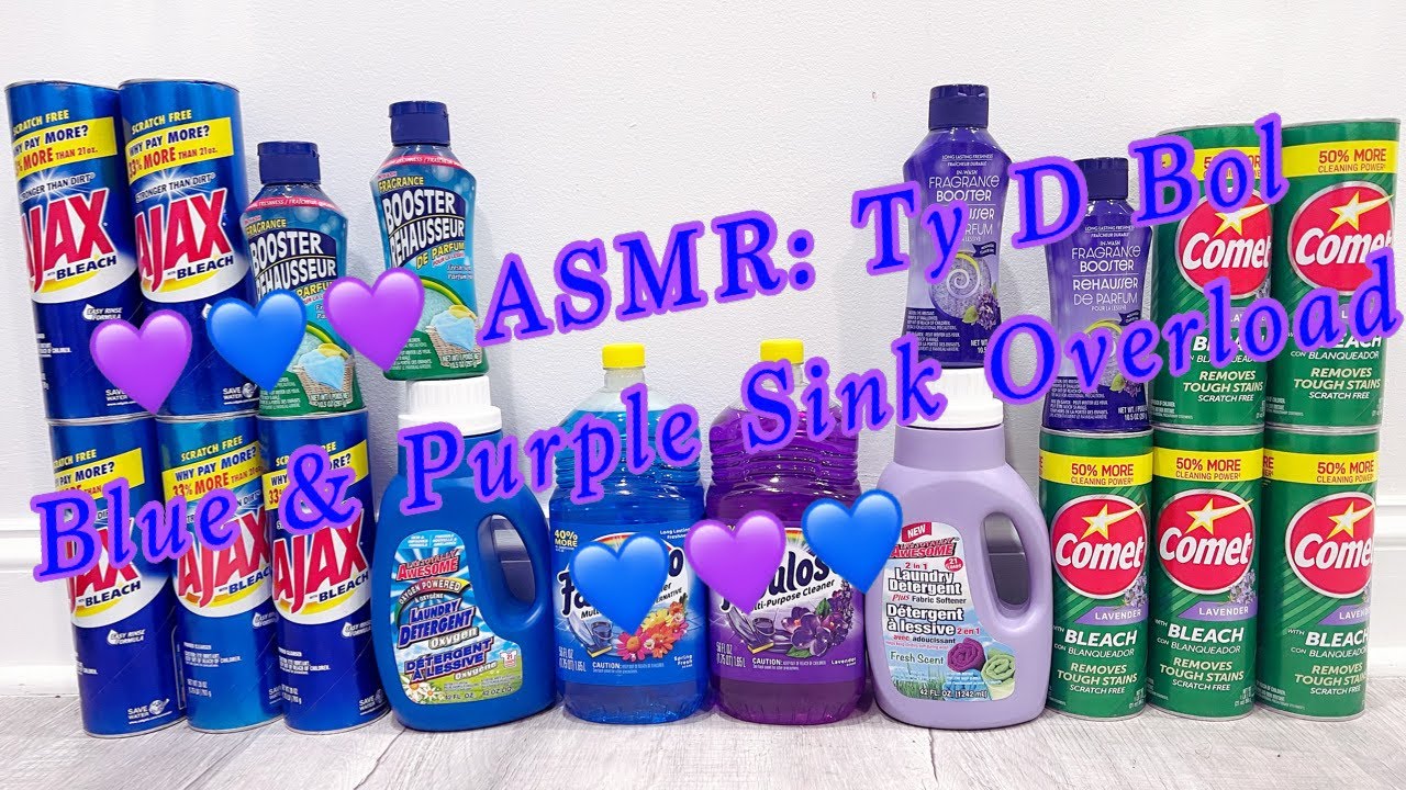 💜💙💜 ASMR: Ty D Bol Blue & Purple Sink Overload 💙💜💙