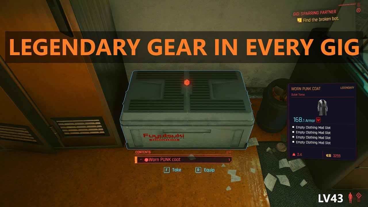 Cyberpunk 2077 // Legendary gear in every gig (at high level)