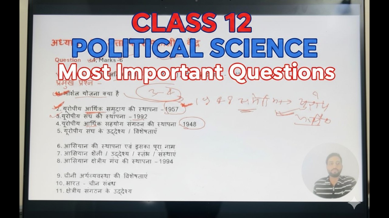 12th class political sci important question #2