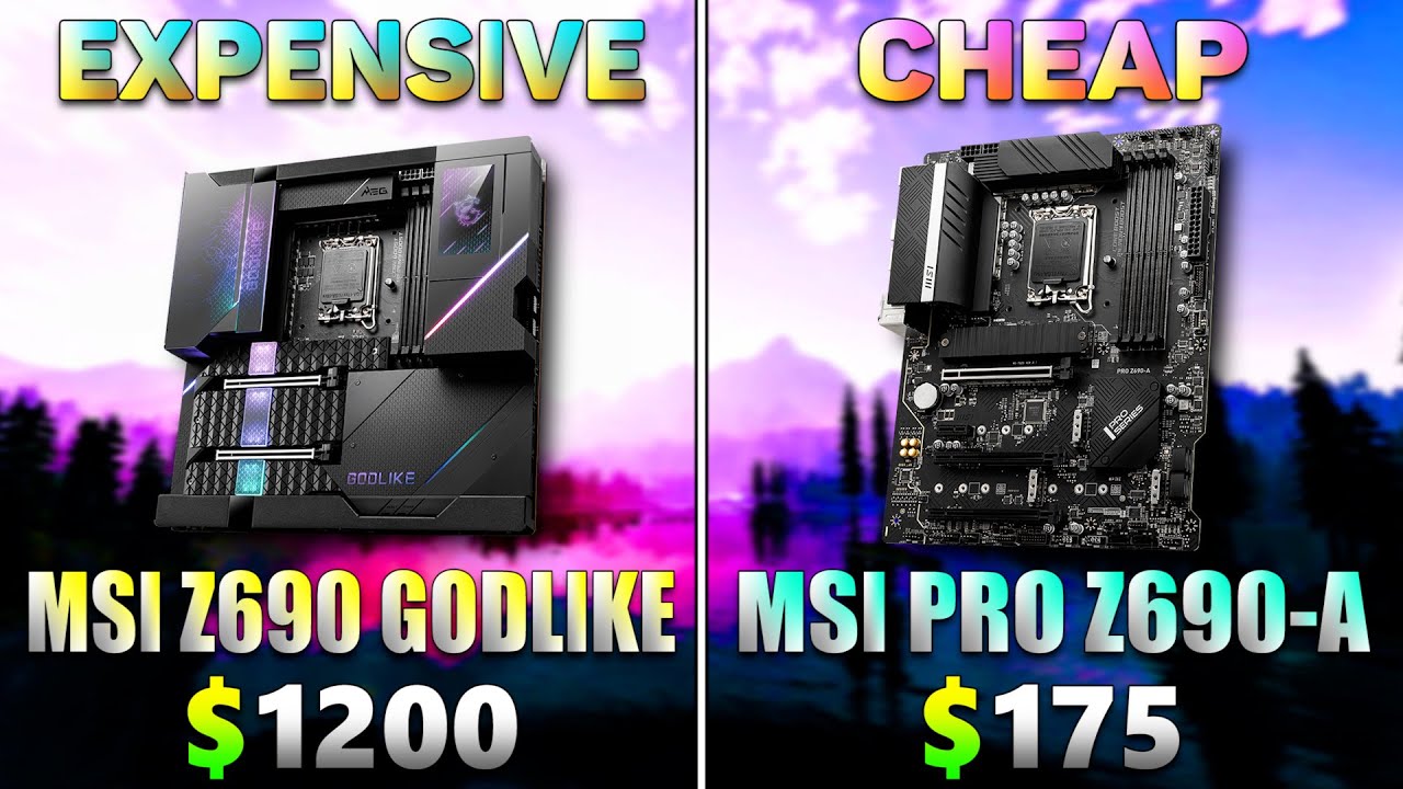 Expensive (MSI Z690 GODLIKE) vs Cheap (MSI PRO Z690-A) Motherboard Tested in PC Gaming
