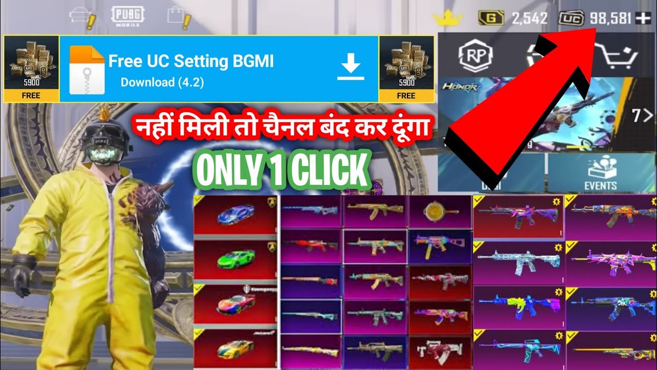 FREE UC😎| GET 8100 UC FREE IN ( BGMI & PUBG ) LIVE PROOF | BGMI FREE UC | FREE UC IN BGMI | BGMI