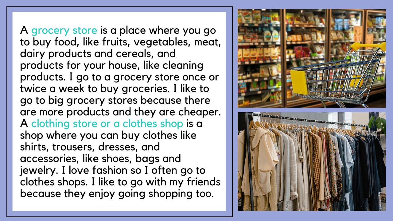 Beginner English Listening Practice - Places in the City and Shops Vocabulary - Improve your English