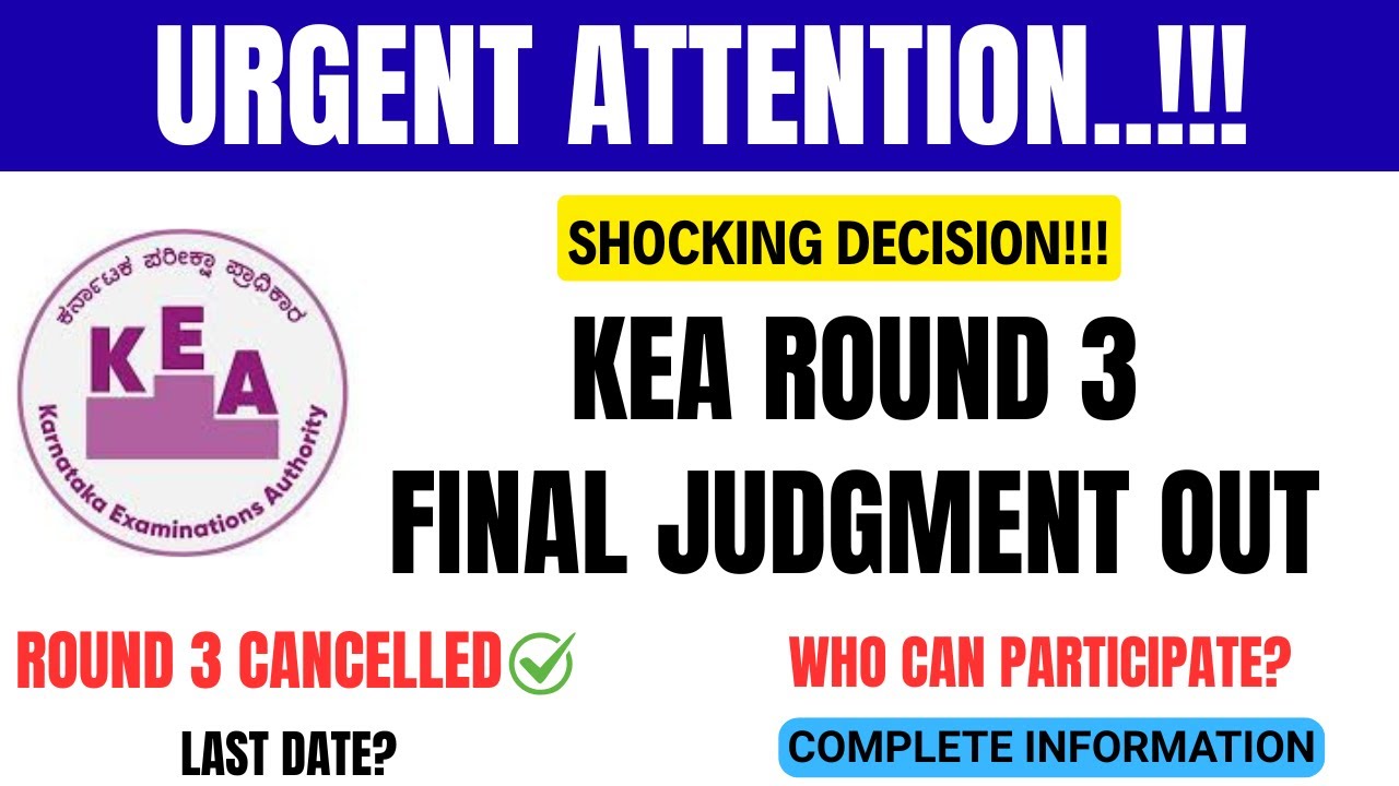 KEA Round 3 High Court Order Explained | Who Can Participate Now? | KEA NEET Court Case Verdict