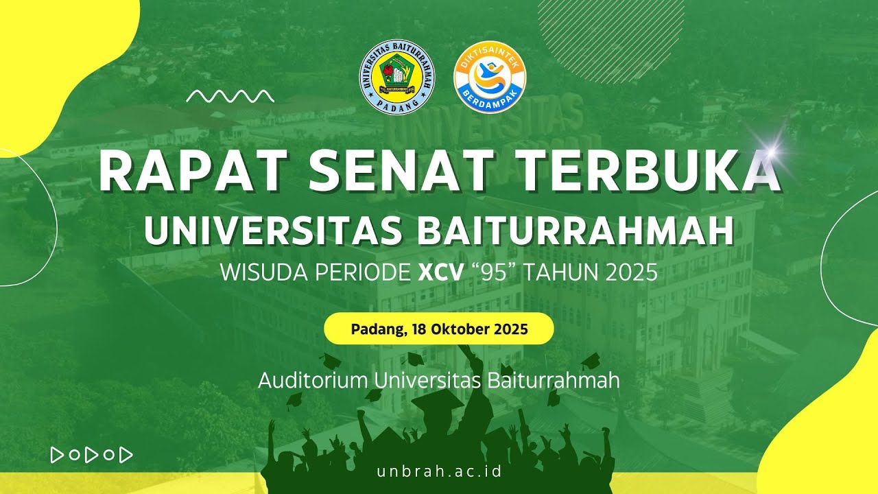 Wisuda Universitas Baiturrahmah ke-95 Hari-1 | Tanggal 18 Oktober 2025