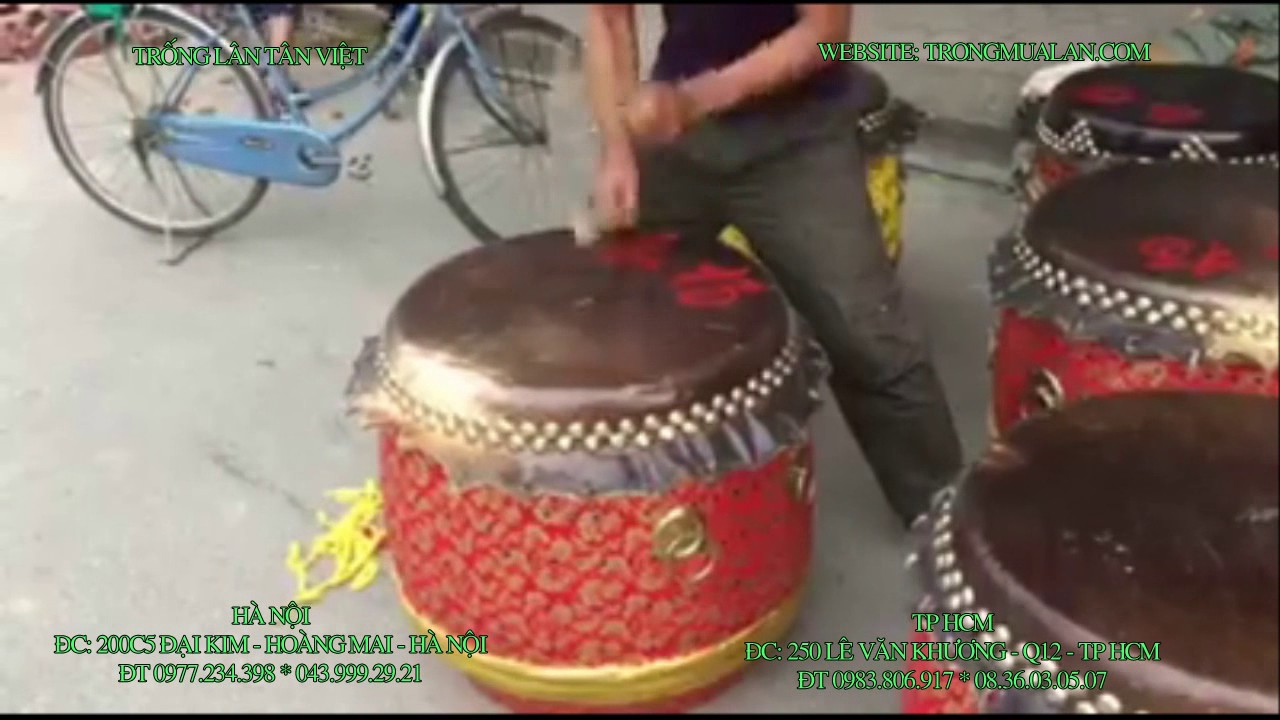 THỬ TIẾNG TRỐNG MÚA LÂN TRUNG QUỐC - TRỐNG LÂN LẠC DƯƠNG TÂN VIỆT