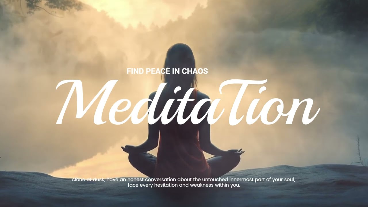 Free Meditation Music Yoga Calm Peace Quotes Youtube Intro Video Template (Customizable) - FlexClip