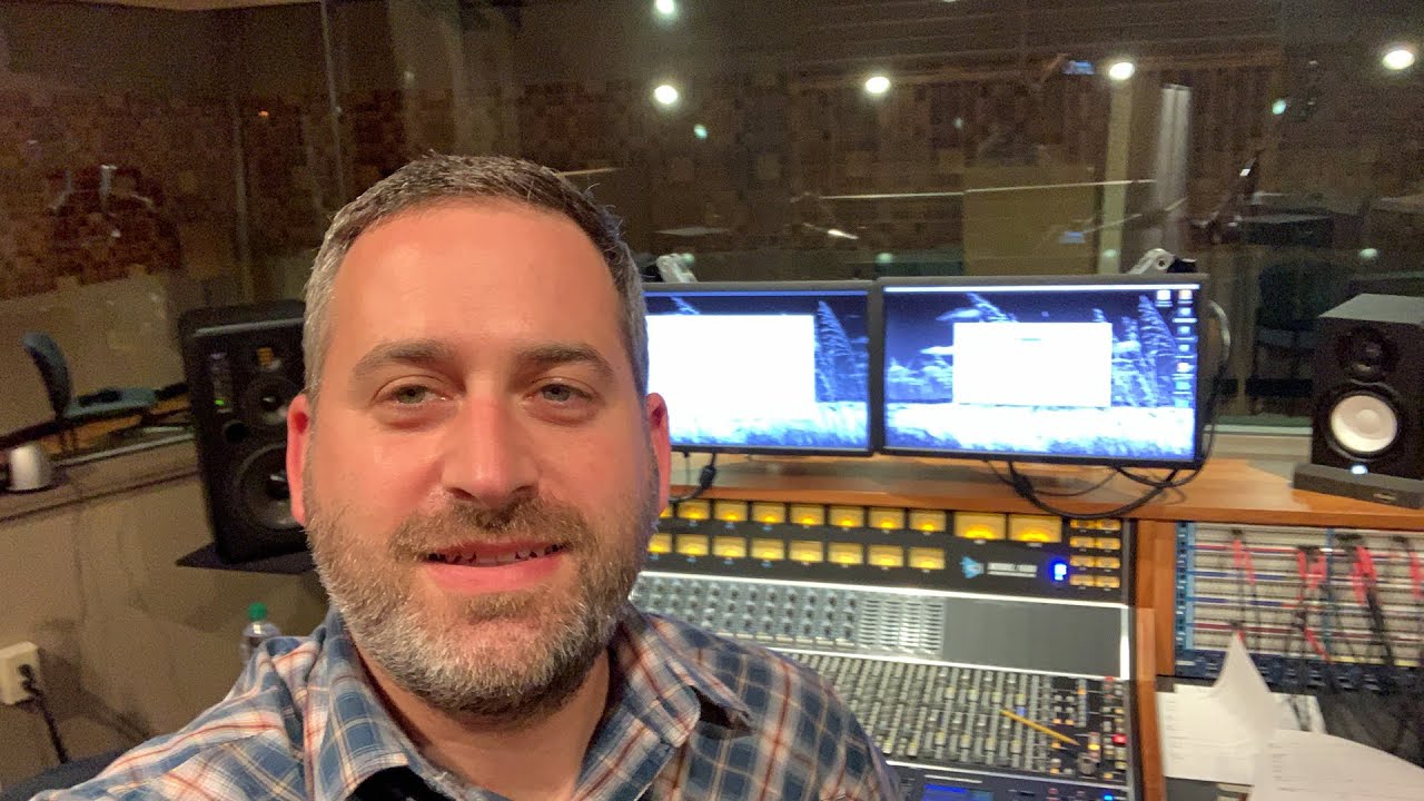 Bluegrass acoustic recording session setup