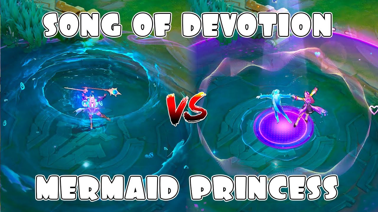 Odette Song of Devotion Valentines Skin VS Mermaid Princess Skin Comparison