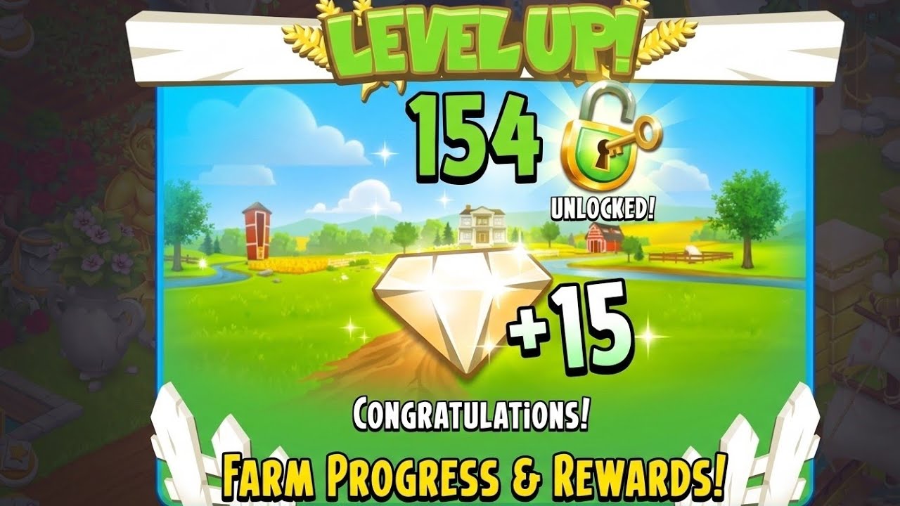 Hay Day Gameplay 🌾 | Level 154 UNLOCKED 🔓 | Farm Progress & Rewards! #hayday 