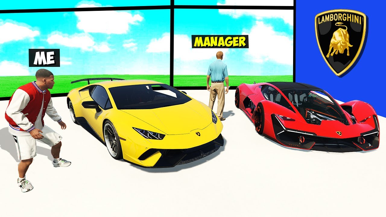 Stealing EVERY LAMBORGHINI From THE SHOWROOM in GTA 5!