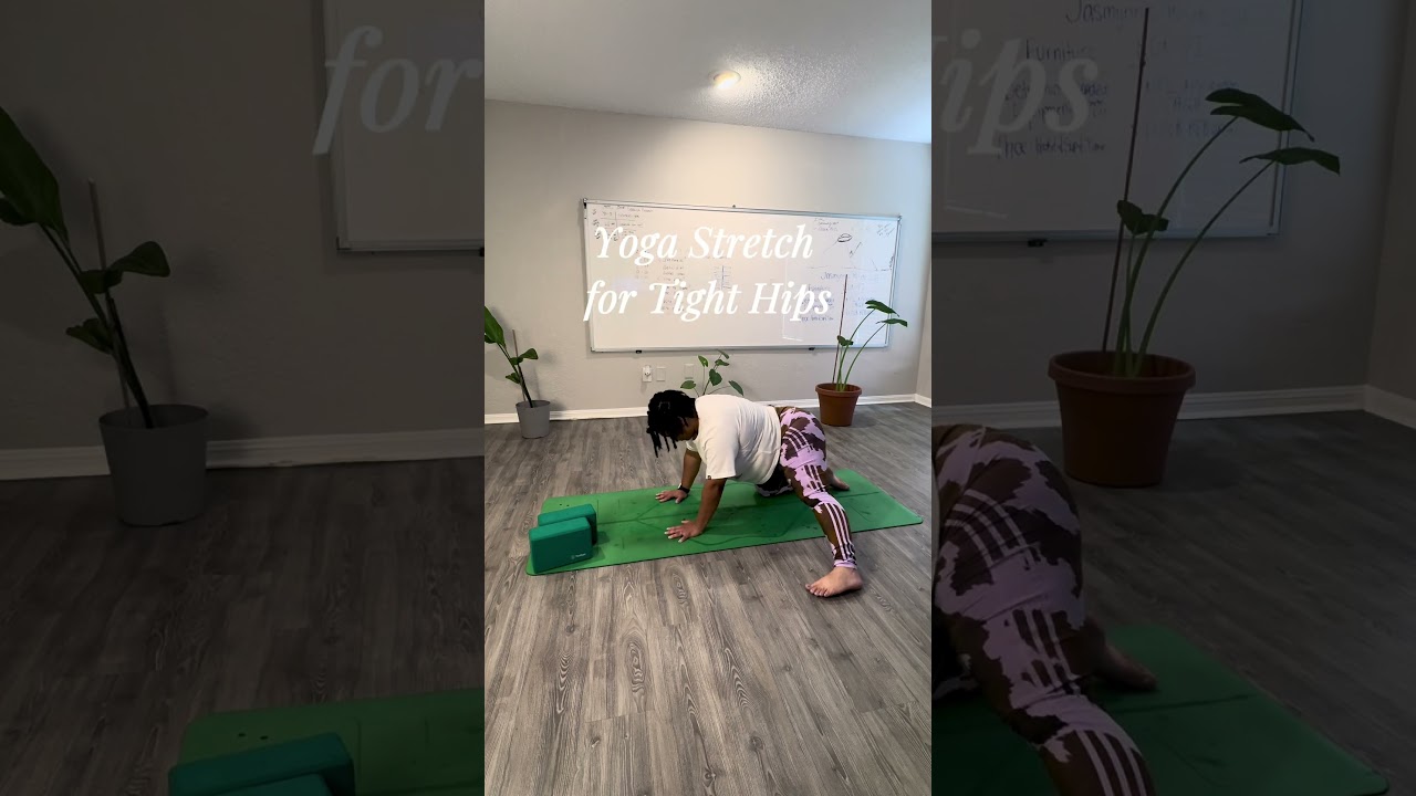 Yoga Stretch for Tight Hips #yogaforbeginners #accessibleyoga #yogaforeverybody