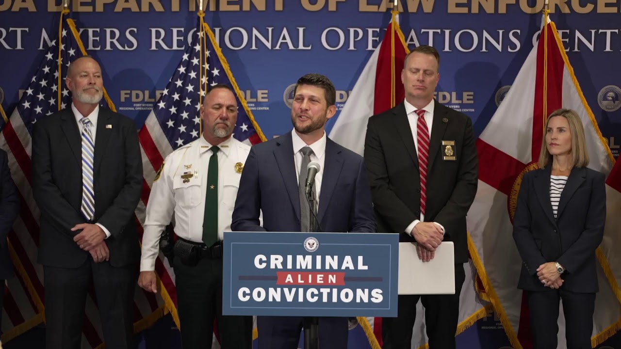 AG Uthmeier joins law enforcement in Fort Myers to announce conviction of criminal alien gang member