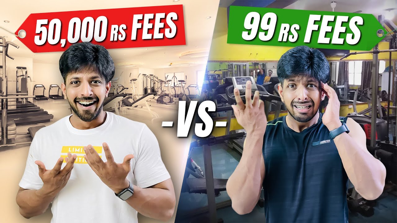 I Trained at Chennai’s MOST EXPENSIVE GYM VS CHEAPEST GYM 💪🏻🏋🏻 (Fees-50,000Rs😳🤯)