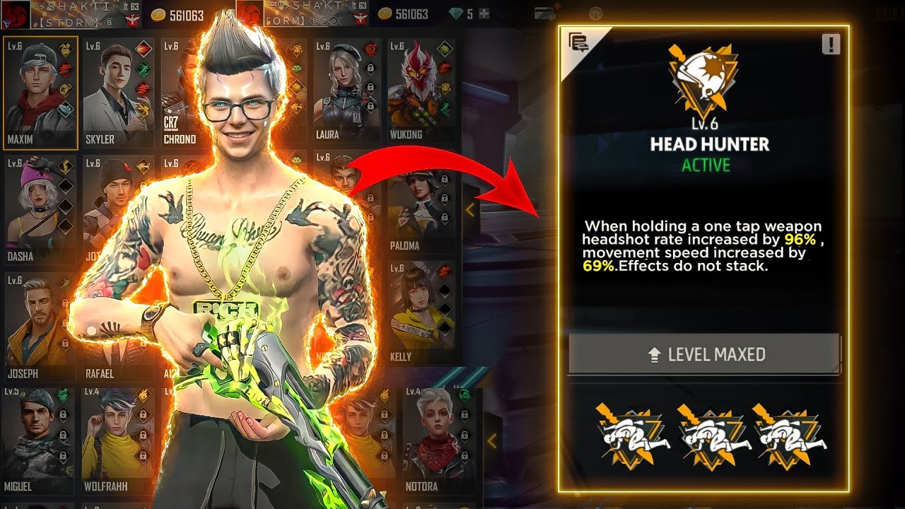 “STORM SHAKTI“  NEW ( SECRET ) COMBINATION // FREE FIRE BEST CHARACTER COMBINATION