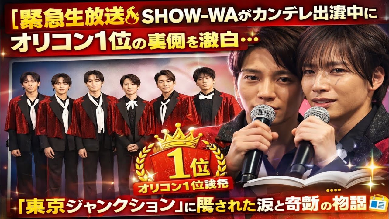 【緊急生放送🔥】SHOW-WAがカンテレ出演中にオリコン1位の裏側を激白…「東京ジャンクション」に隠された涙と奇跡の物語がヤバすぎた😱✨📺