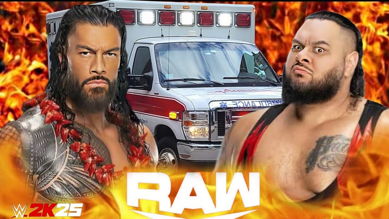 Roman Reigns vs Bronson Reed Wwe Raw 27 Jan 2026 Ambulance WWE2k25 - PS5 4K Game Play