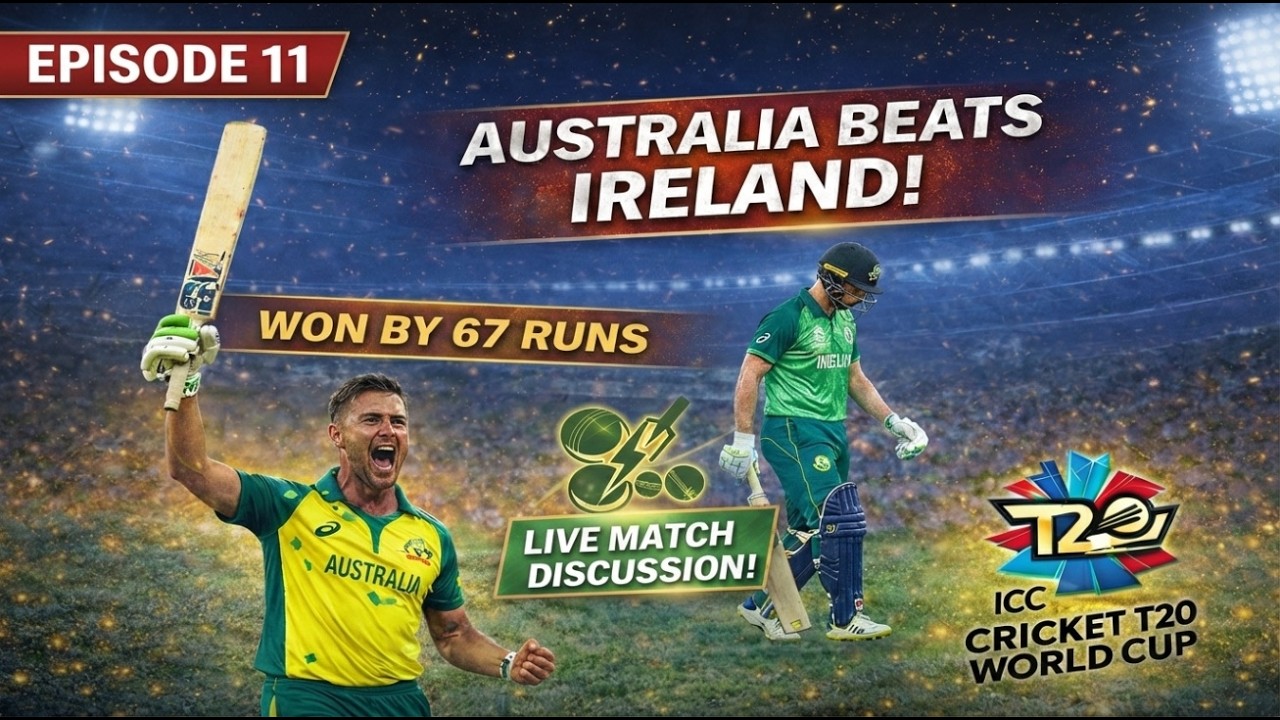 Australia Beats Ireland by 67 Runs! 🏏 | Dominant Win! | T20 World Cup 2026 | Railokatta Ep 11 | ISN