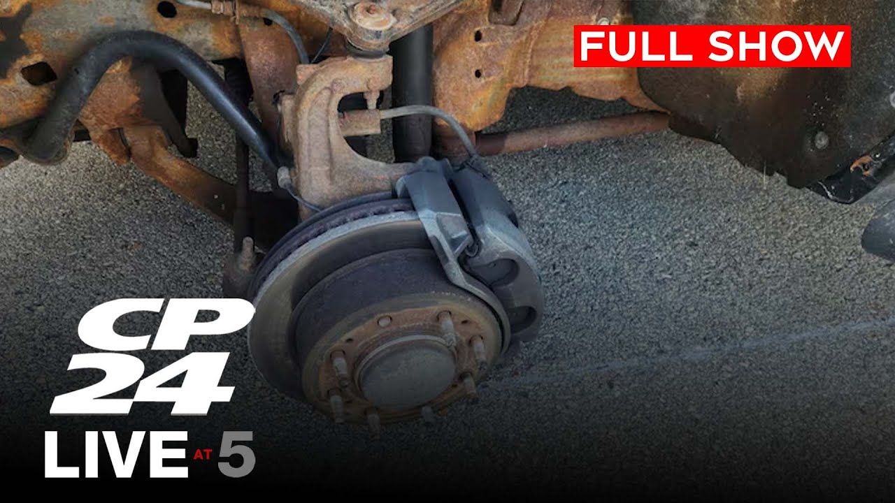 Fatal crash on QEW after detached wheel collides with vehicle | CP24 Live at Five for Sep 23, 2025