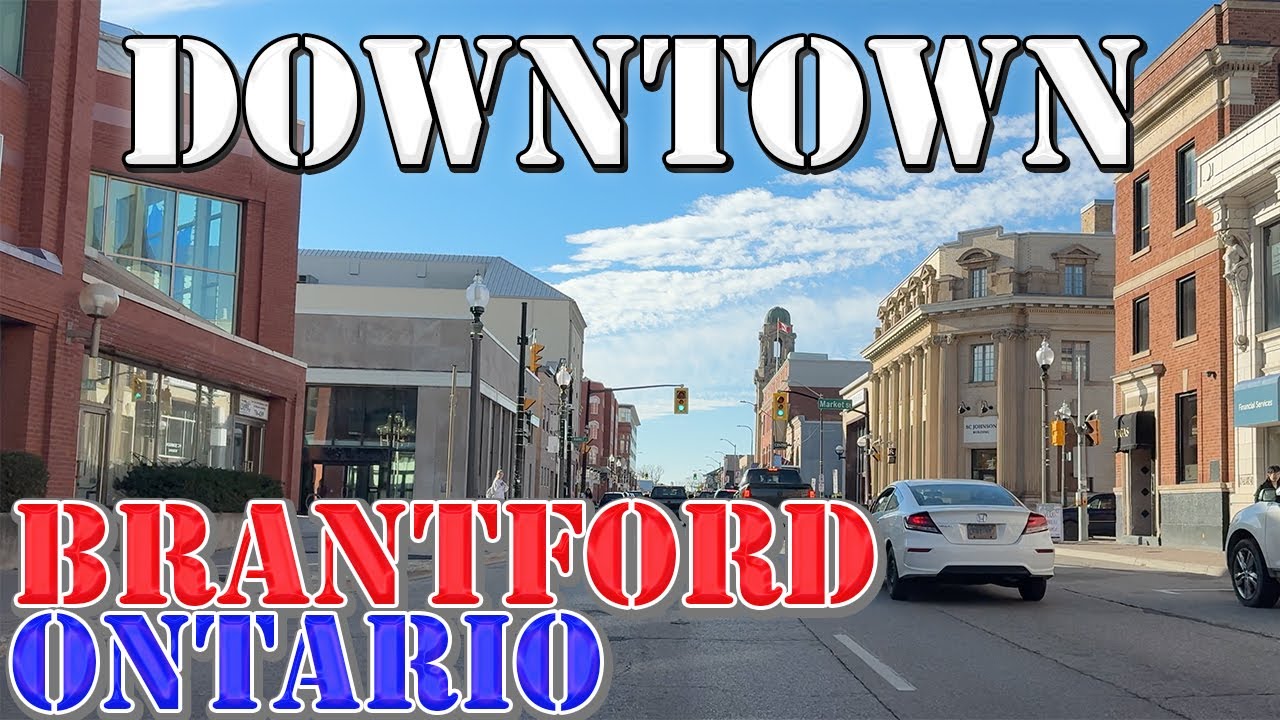 Brantford - Ontario - Canada - 4K Downtown Drive