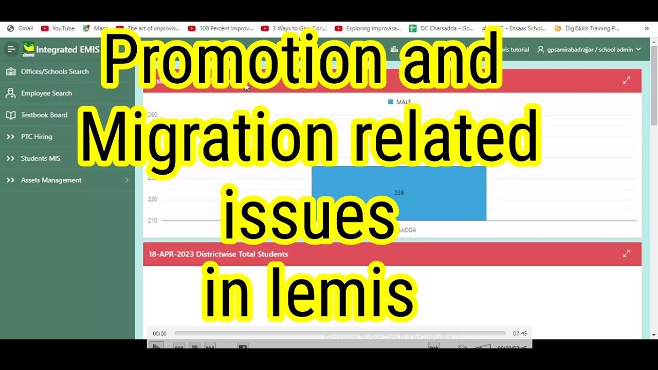 Promotion and migration queries in iemis| Integrated EMIS #abdulmalikbkucian #kpeducation