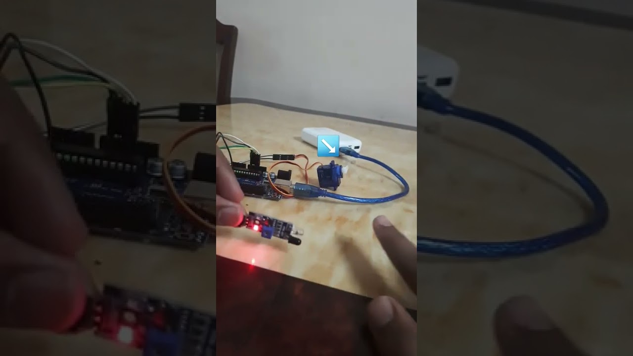 Control servo motor using IR sensor along with arduino #subscribe for more and tutorial