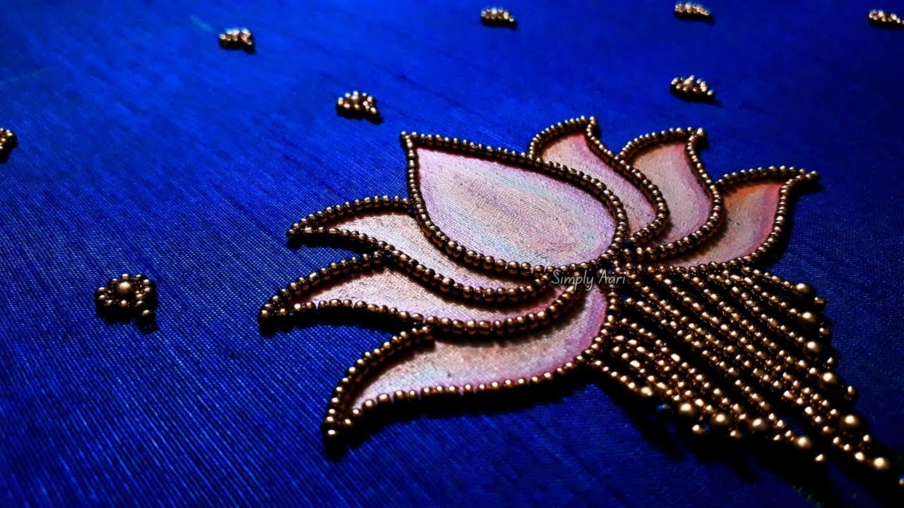 Aari Work Blouse 152 | Lotus Fusion Work | Simply Aari