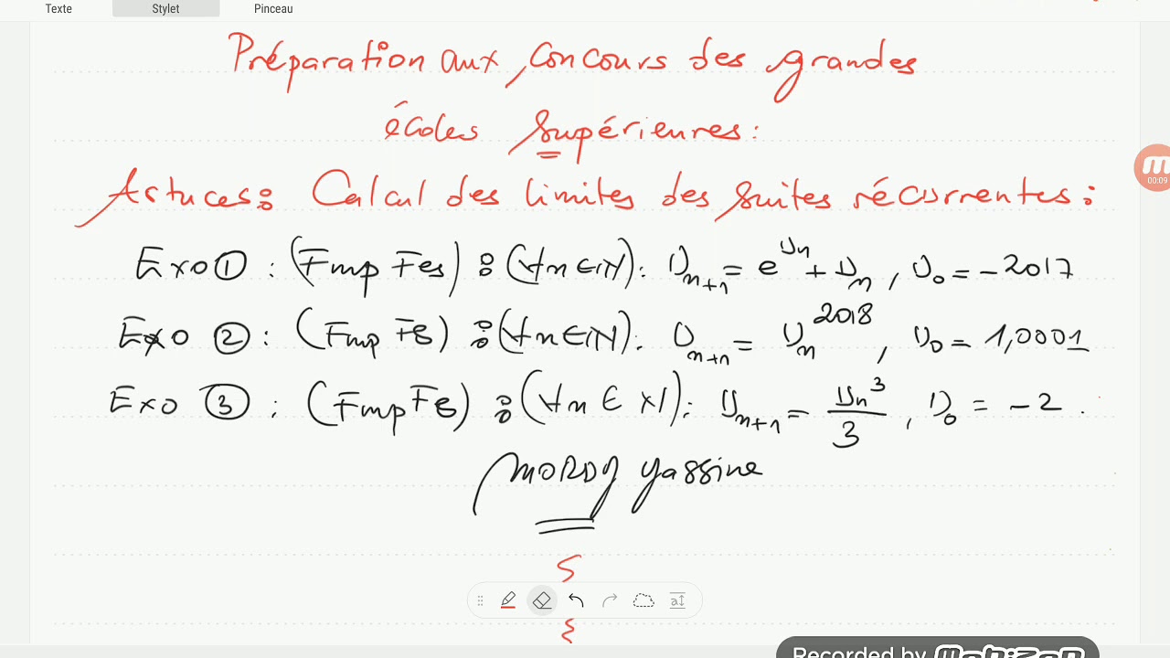 Limite des suites réccurente