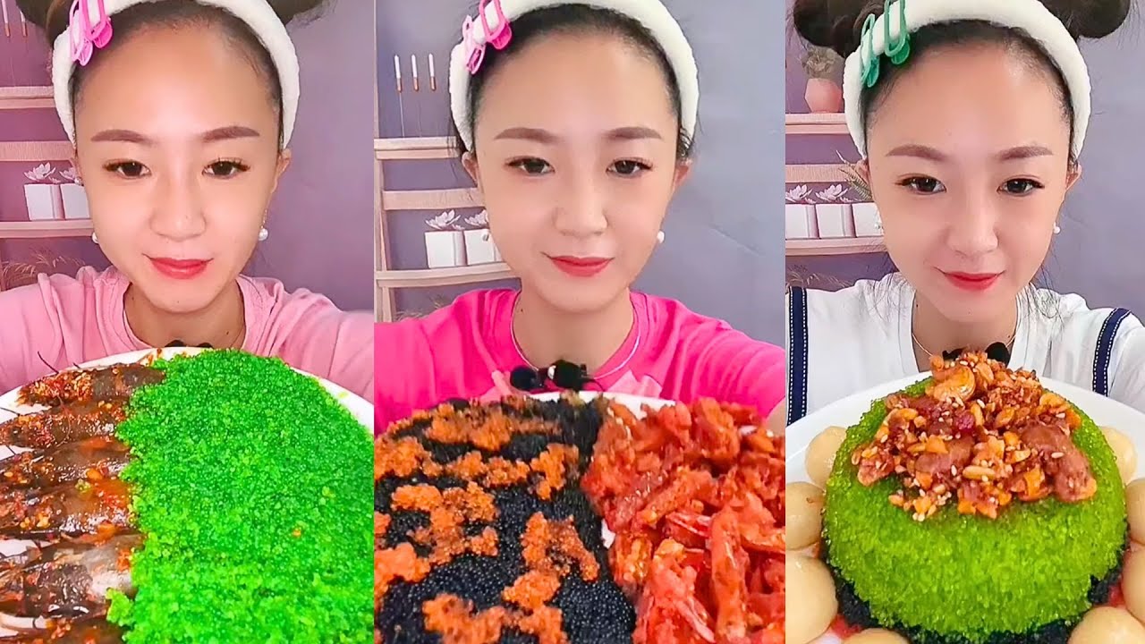 Satisfying Eating Sounds with Colorful ASMR Crunchy Mukbang Compilation #205