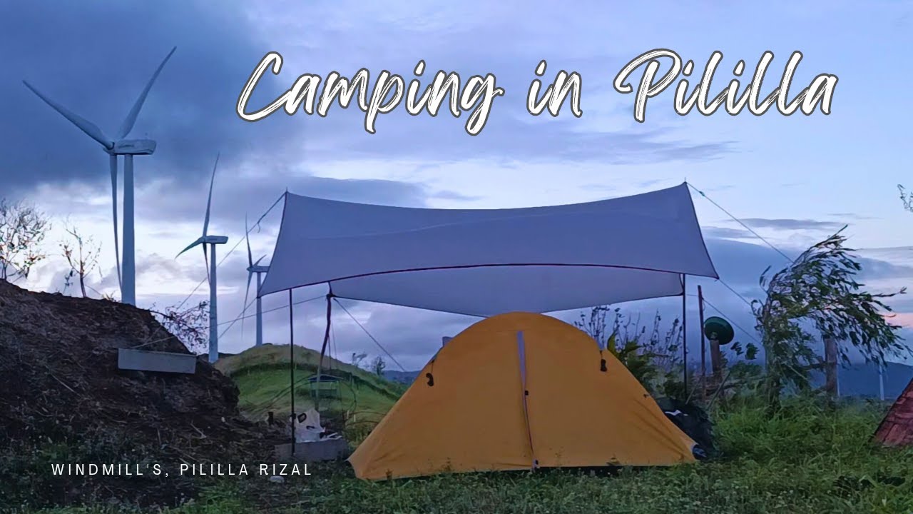 Overnight Motocamping in Pililla Windmills l Camping in the Rain l Overlooking Laguna Bay