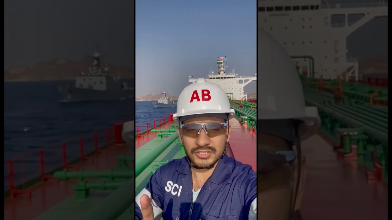 🔥 Hot Zone Crossing! Gulf of Hormuz on VLCC | Indian Navy Escort 🚢🛡️#shorts
