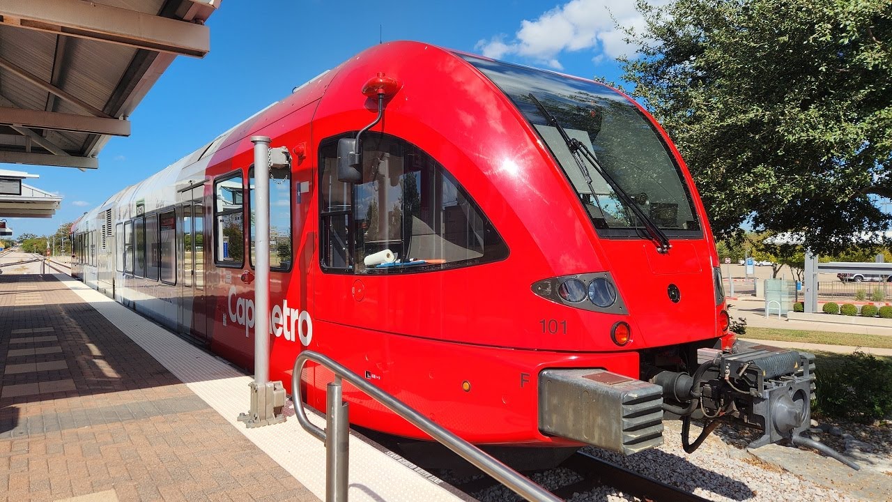 [4K] – Full Ride – Austin's CapMetro Rail – Southbound – Leander – Downtown