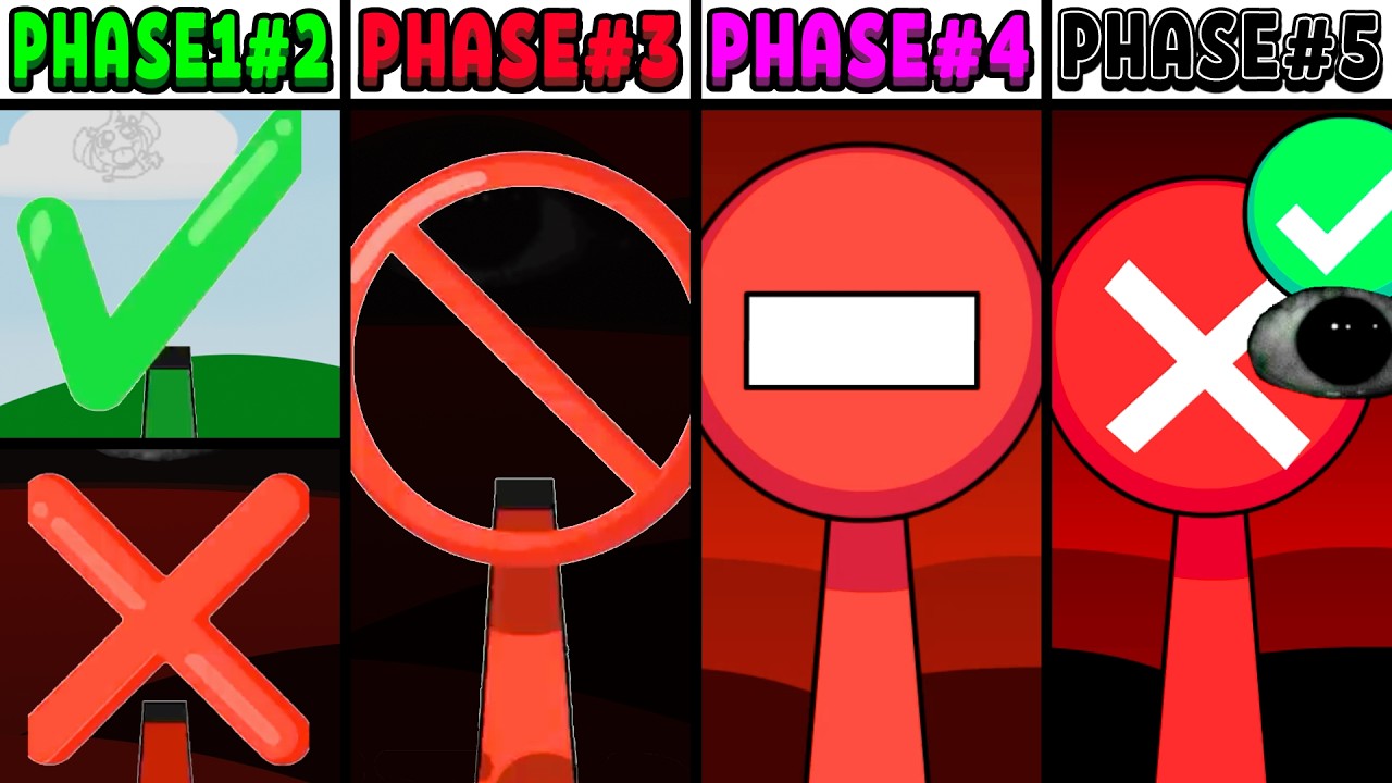 All Phases in New Incredibox Sprunki Oc of Checkmark: From Phase 1 to Phase 5