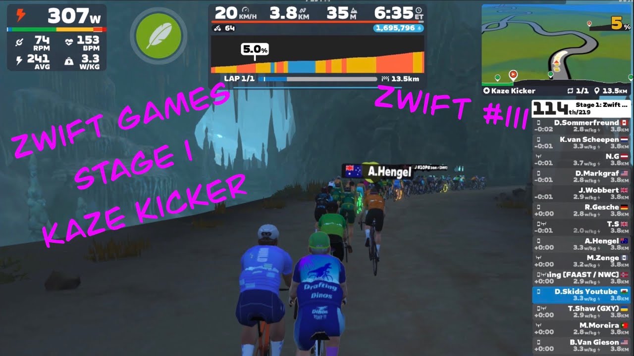 Zwift #111 Zwift Games, этап 1, Казе Кикер