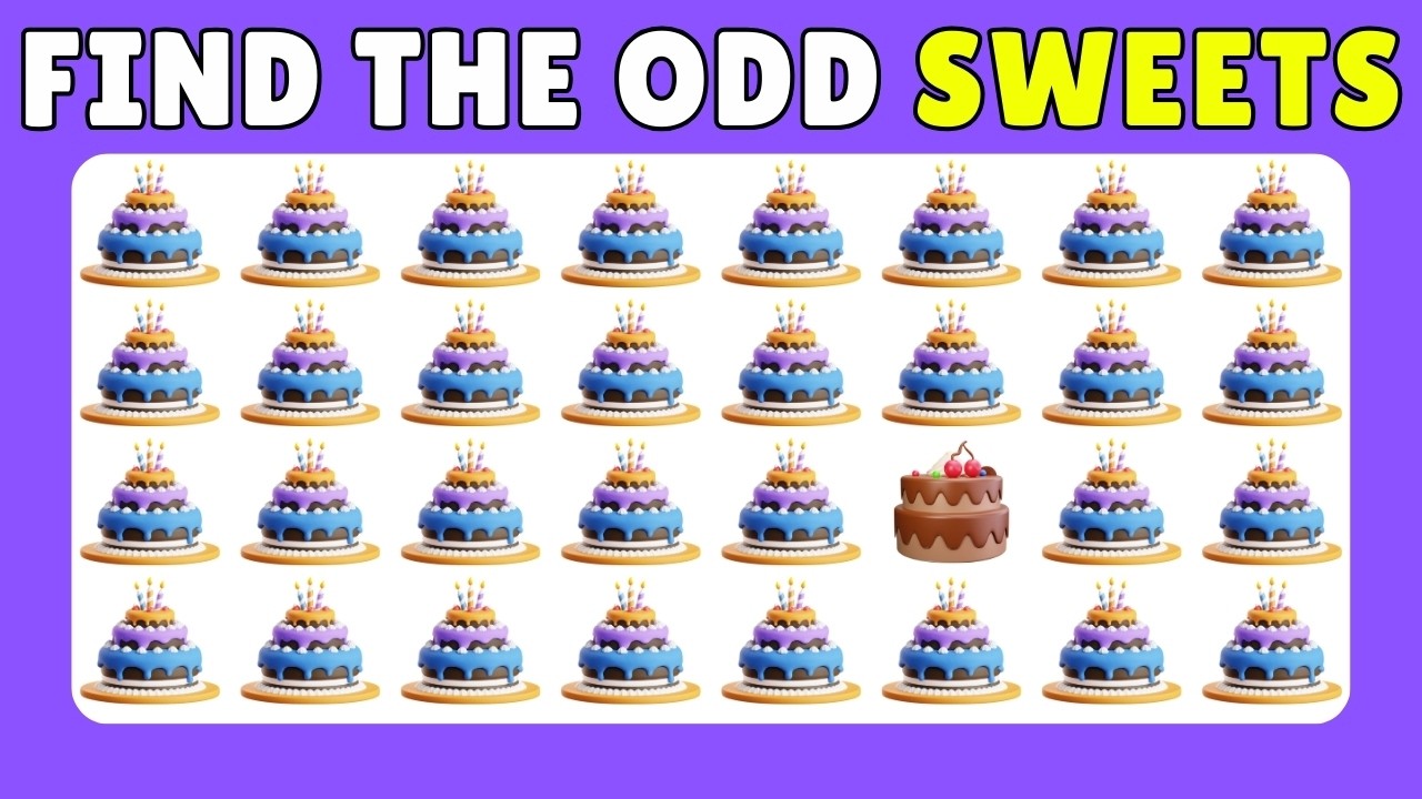 ⭐ Only 1% Can Spot the Odd Sweet 🍭👀  Kitty Quiz