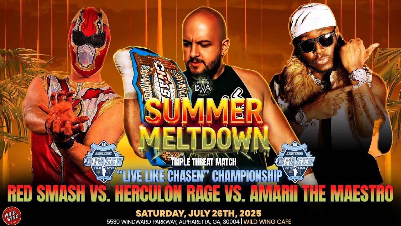 Summer Meltdown - Chasen Championship - Herculon Rage (c) vs Red Smash vs Amarii The Maestro 