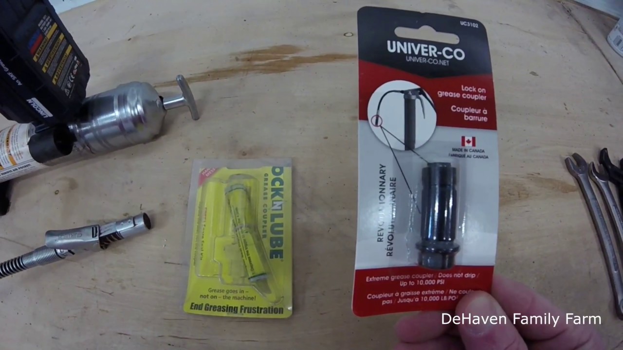 LockNLube VS. Univer-Co grease gun couplers