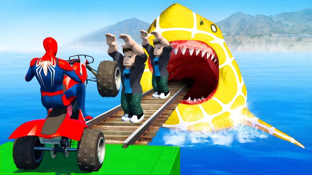الرجل العنكبوت انقاذ باتمRAINBOW SPIDER-MAN Rescue ROBLOX vs iron man funny Game GTA 5 superheroes