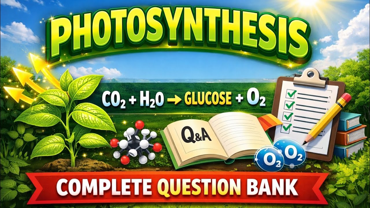 LIFE PROCESSES (PHOTOSYNTHESIS) ||  CLASS 10TH  || COMPLETE QUESTION BANK  || QUESTION 1 -30