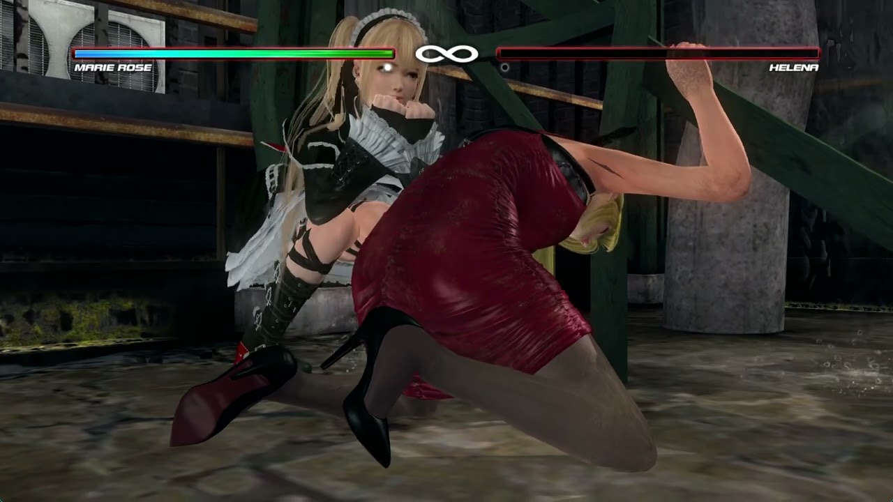DOA5LR マリーローズにポイ捨てされるエレナとこころ(視点変更&関節操作使用)
