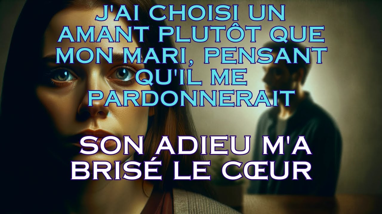 J'ai choisi un amant plutôt que mon mari, pensant qu'il me pardonnerait. Son adieu m'a brisé le cœur
