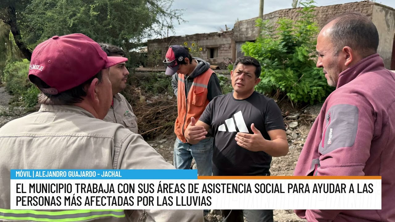 Jáchal trabaja con asistencia social para asistir a las personas más afectadas por las lluvias