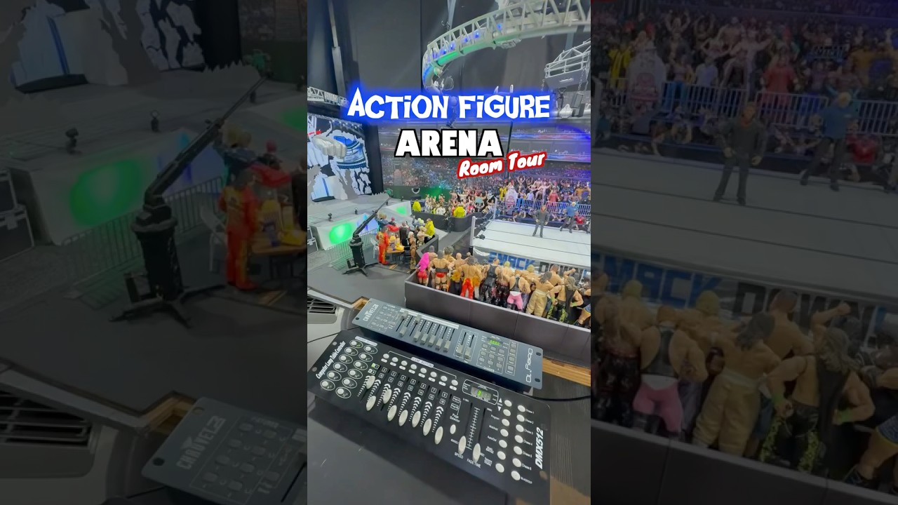 My Smackdown👊🏼 arena ROOM TOUR 💥#wwe #wwefigures #smackdown