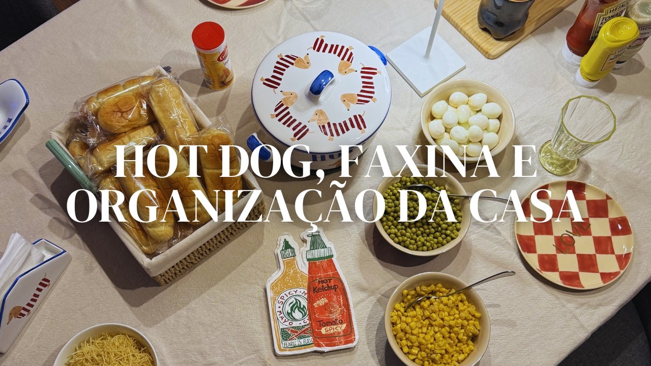 Vlog 16 | Faxina + Organização da Casa, Comprinhas, DIY no Banheiro e Noite de Cachorro-Quente 🌭✨