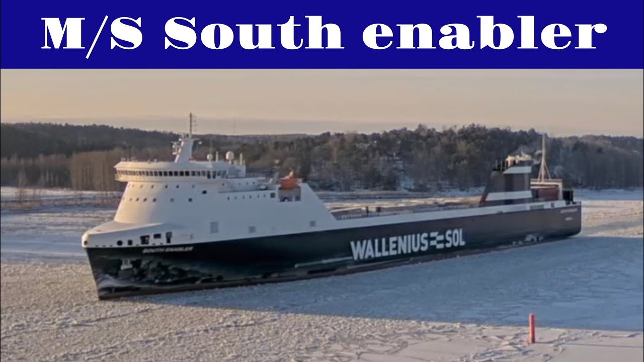 Wallenius-sol: M/S South enabler arriving to Turku