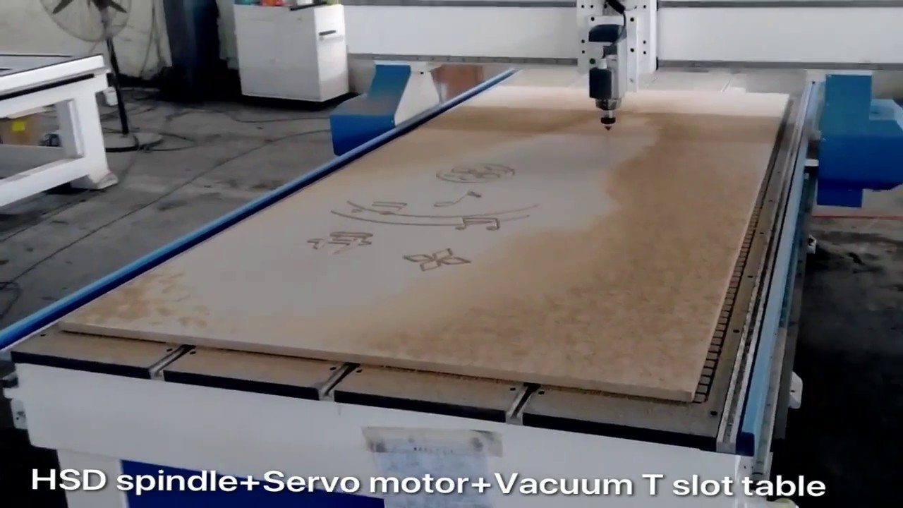 Cnc router with HSD spindle Servo motor Vacuum table