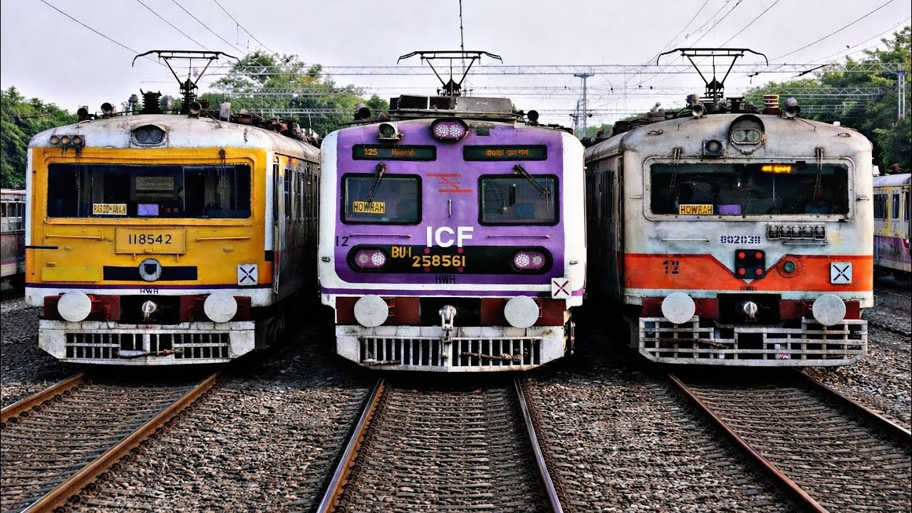 Classic EMU vs Modern ICF Local Train | Powerful Arrival & Smooth Departure | Rail Fans Must Watch