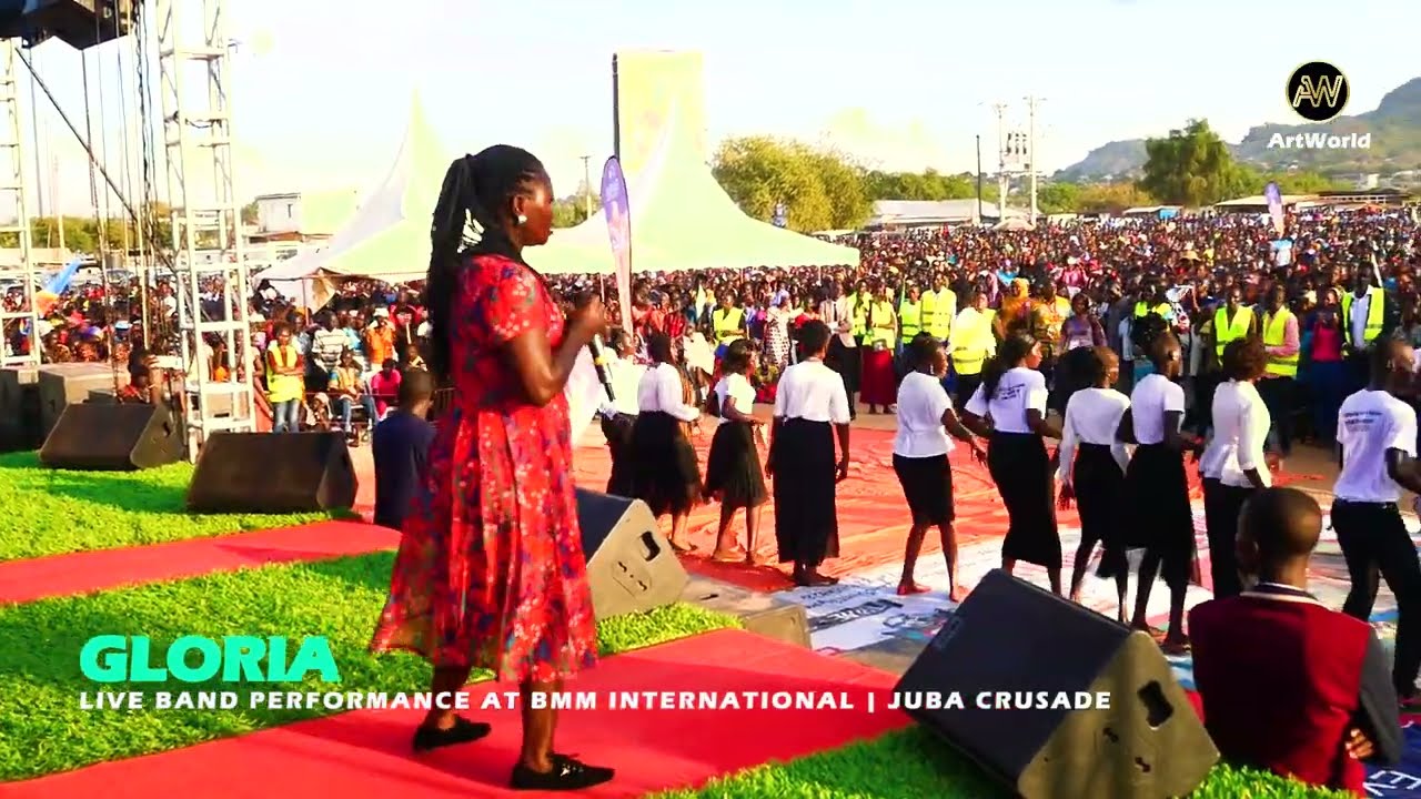 GLORIA PEPELE LIVE BAND SINGING | GUDELE STUDIUM | BMM INTERNATIONAL CRUSADE JUBA
