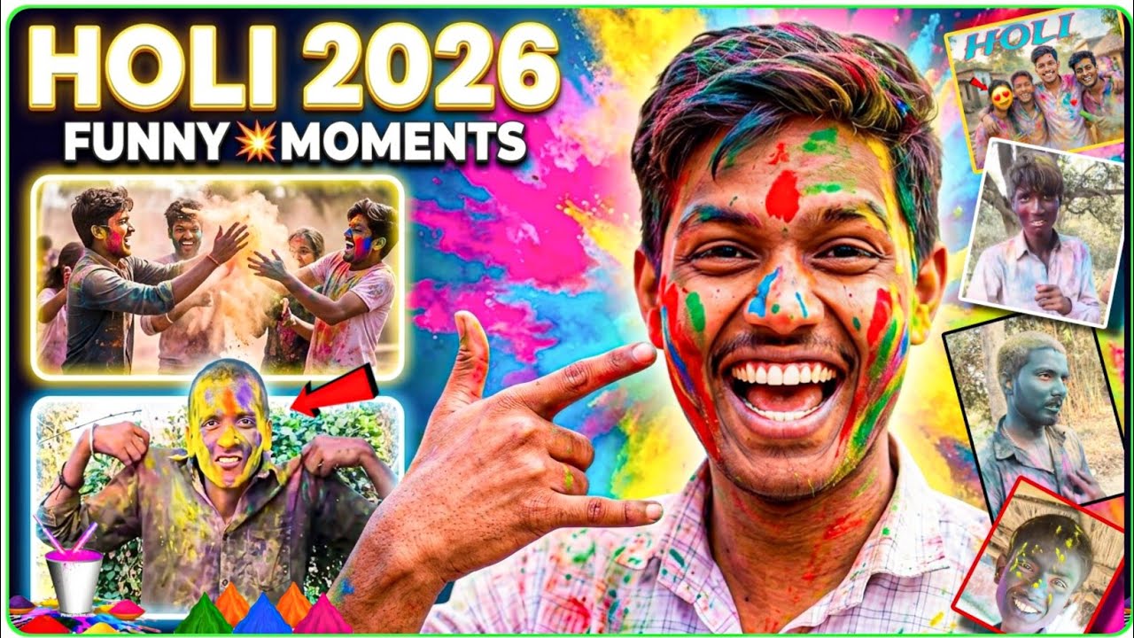 HOLI VLOG || दोस्तों के साथ FUNNY HOLI 😂